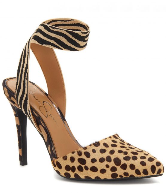 Pumps | Perinna2 Cheetah & Zebra Print Haircalf Ankle Strap Pumps Animal – Jessica Simpson Womens