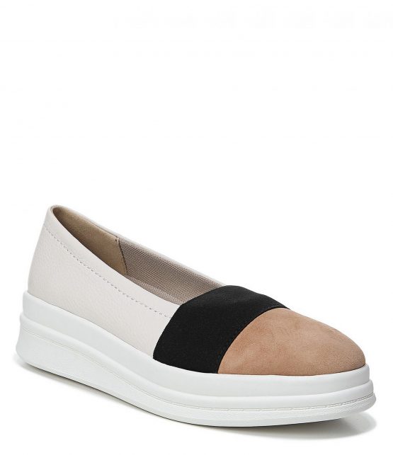 Sneakers | Yuri Sporty Leather Slip Ons Alabaster – Naturalizer Womens