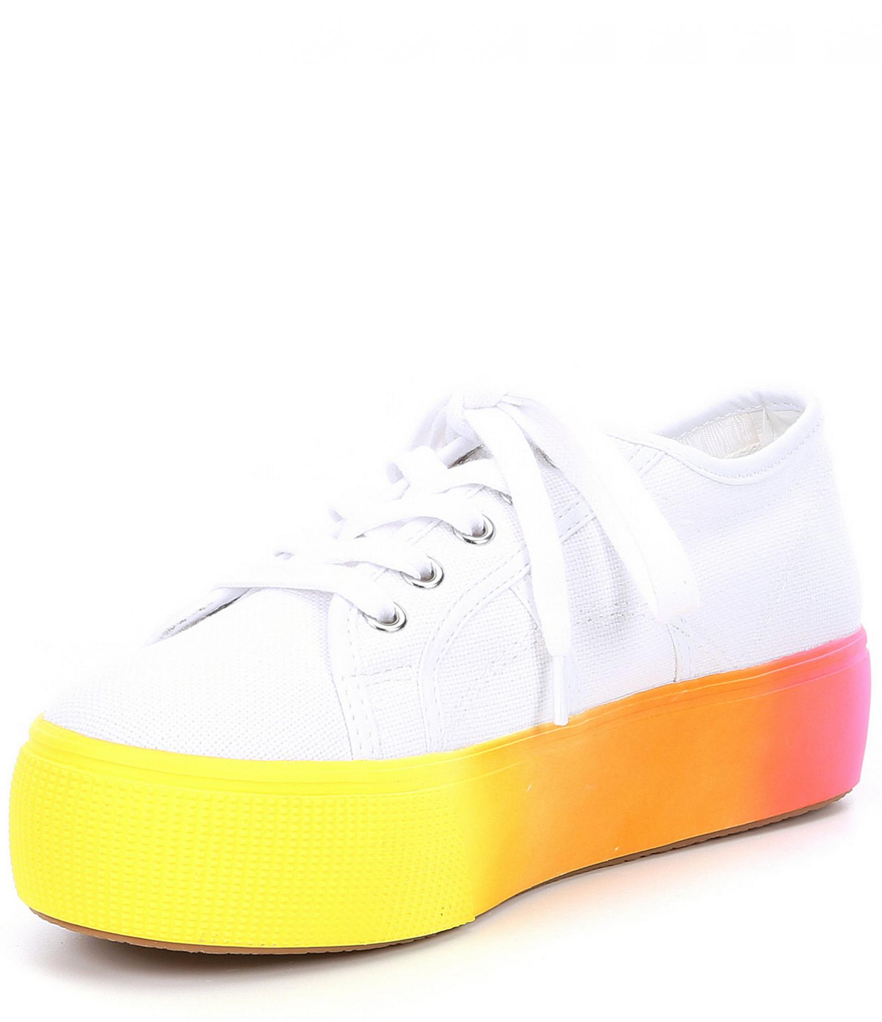 platform sneakers rainbow