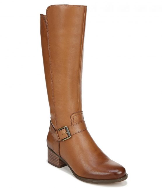 Boots & Booties | Dalton Wide Calf Leather Tall Boots Lt/Maple/Wc – Naturalizer Womens