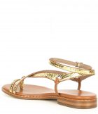 Flats | Lexy Leather Thong Block Heel Sandals Gold – Donald Pliner Womens